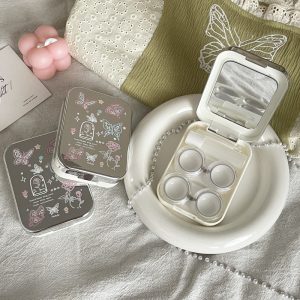 Color Contact Lens Case Fantasy Butterflies