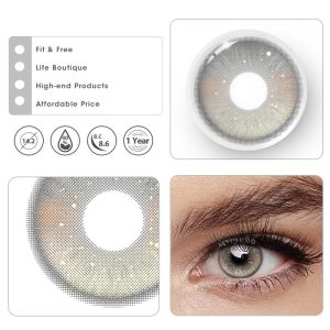 Eyemi Glint Grey Prescription Colored Contact Lenses