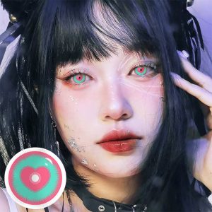 Eyemi Blind Minecraft Green Pink Prescription Cosplay Colored Contact Lenses