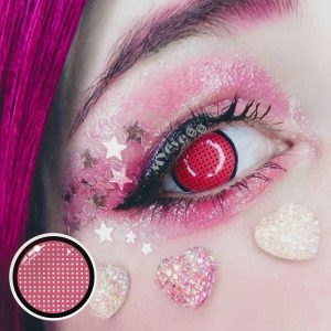 Coloredeye Blind Red Manson Mesh Cosplay Colored Contact Lenses