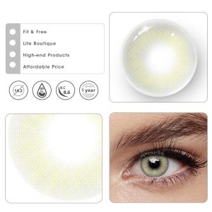 Eyemi Aurora Sky Grey Prescription Colored Contact Lenses