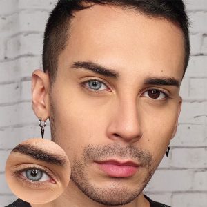 Eyemi Rome Times Grey Prescription Men Colored Contact Lenses