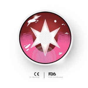 Eyemi Blind Ai Hoshino Red Cosplay Colored Contact Lenses