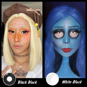 Eyemi Circle Block & Mini Sclera Prescription Cosplay Colored Contact Lenses