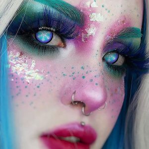 Eyemi Blind Snowflake Cosplay Colored Contact Lenses