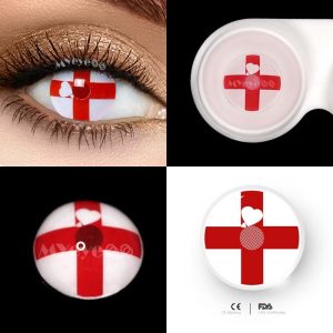 Coloredeye Blind Red Cross Cosplay Colored Contact Lenses