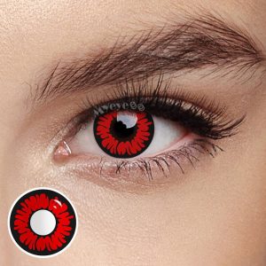 Eyemi Peony Red Prescription Cosplay Colored Contact Lenses