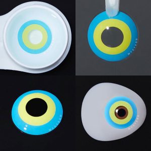 Eyemi Block Blue & Yellow Prescription Cosplay Colored Contact Lenses