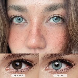 Eyemi Bubble Blue Prescription Colored Contact Lenses