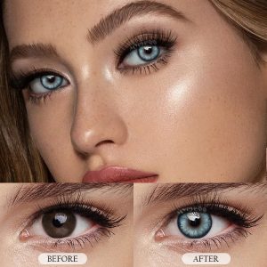 Eyemi Pearlescent Blue Prescription Colored Contact Lenses