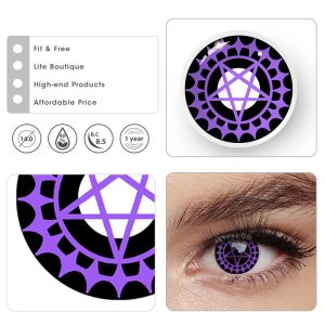 Eyemi Blind Ciel's Contract Purple Cosplay Colored Contact Lenses