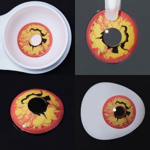 Eyemi Bloom Red Prescription Cosplay Colored Contact Lenses