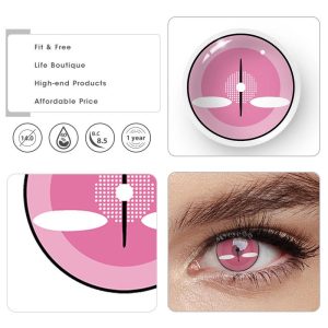 Eyemi Blind Nezuko Demon Prescription Cosplay Colored Contact Lenses