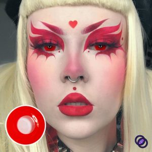 Eyemi Vampire Red Block Prescription Cosplay Colored Contact Lenses