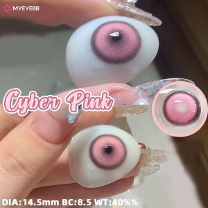 Eyemi Cyber Pink Prescription Cosplay Colored Contact Lenses