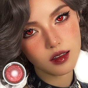 Eyemi Cyber Red Prescription Cosplay Colored Contact Lenses