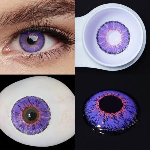Eyemi Magic Hour II Vika Violet Prescription Men Colored Contact Lenses