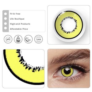 Eyemi Elements Yellow Prescription Cosplay Colored Contact Lenses