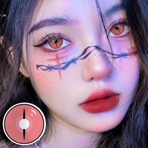 Eyemi Blind Kamado Nezuko Ghost Prescription Cosplay Colored Contact Lenses