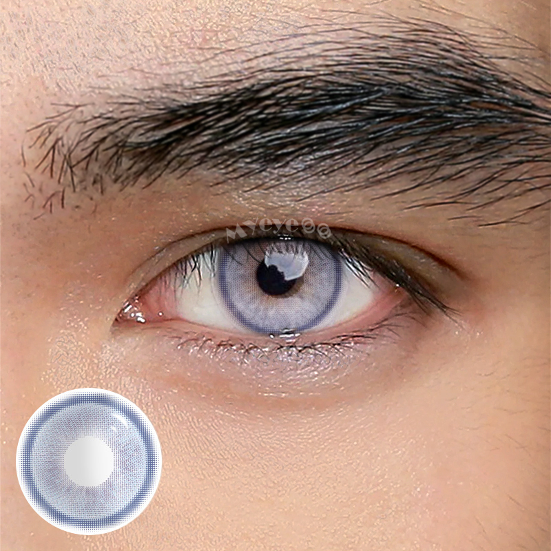 Eyemi Genshin Moon Blue Prescription Men Colored Contact Lenses