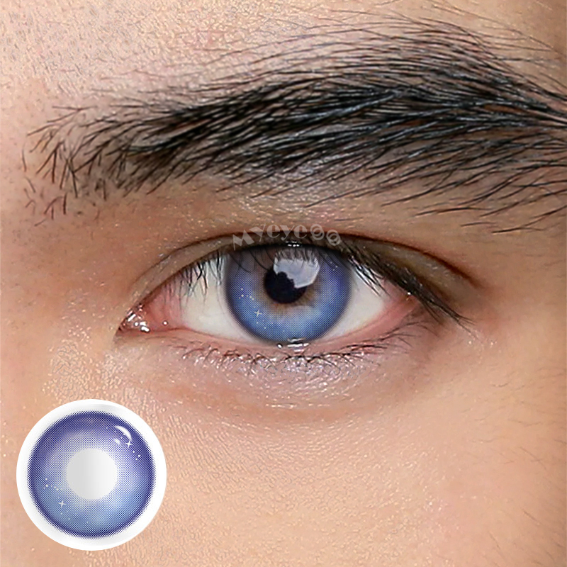 Eyemi Genshin Moon Blue Violet Prescription Men Colored Contact Lenses