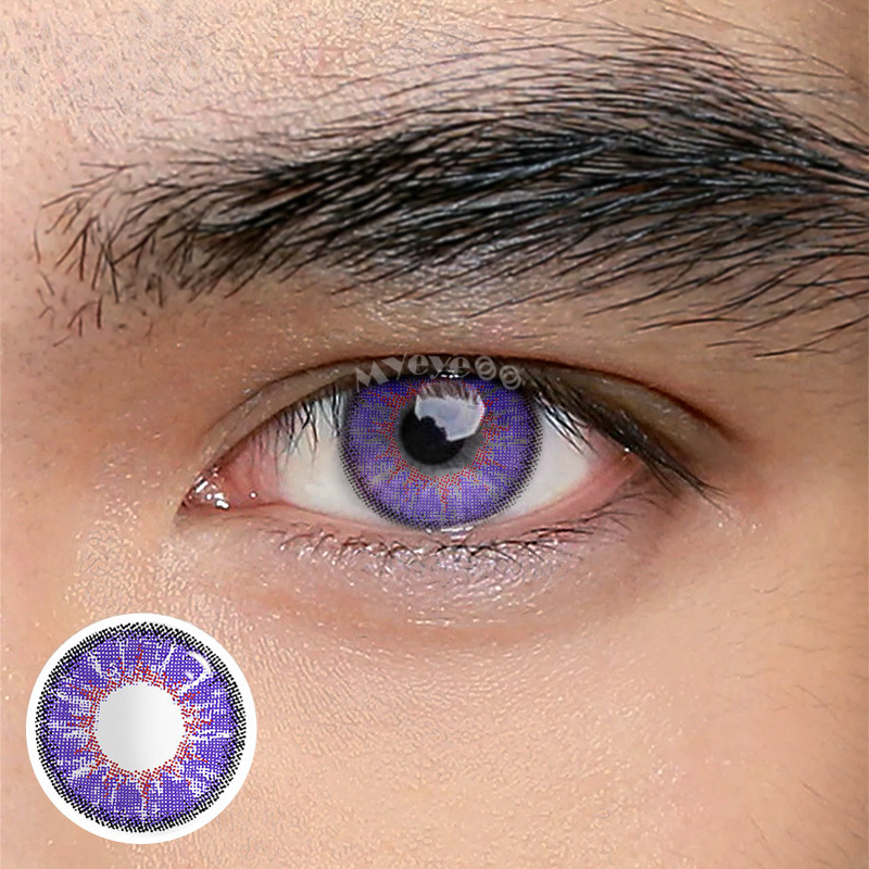 Eyemi Magic Hour II Vika Violet Prescription Men Colored Contact Lenses