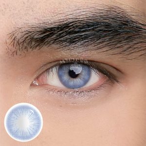 Eyemi Rome Times Blue Prescription Men Colored Contact Lenses