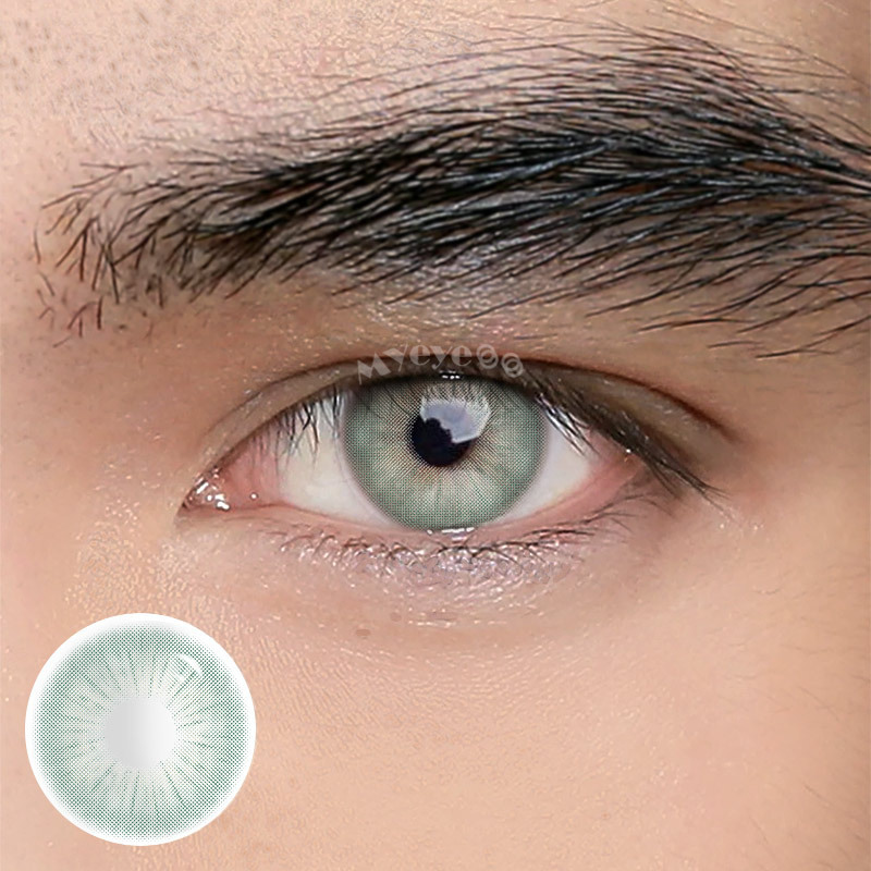 Eyemi Rome Times Green Prescription Men Colored Contact Lenses