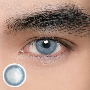 Eyemi Unspoken Mirage Blue Prescription Men Colored Contact Lenses