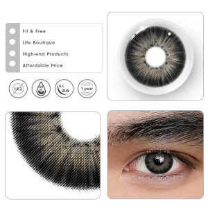 Eyemi New York III Black Prescription Men Colored Contact Lenses