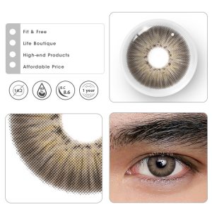 Eyemi New York III Brown Prescription Men Colored Contact Lenses