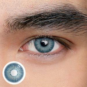 Eyemi New York III Blue Prescription Men Colored Contact Lenses