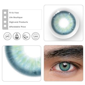 Coloredeye Aegean Sea II Blue Prescription Men Colored Contact Lenses