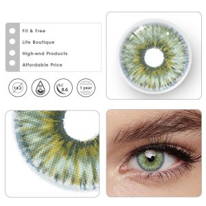 Coloredeye Rebirth Cosmic Green Prescription Colored Contact Lenses