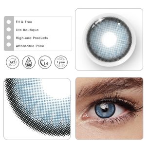 Eyemi Norko Blue Prescription Colored Contact Lenses