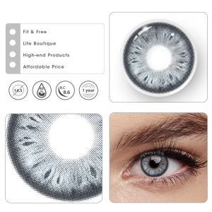 Eyemi Cocoa Blue Prescription Colored Contact Lenses