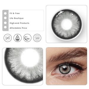 Eyemi Pearlescent Grey Prescription Colored Contact Lenses