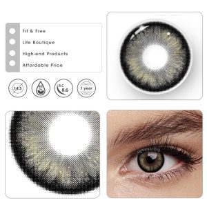 Eyemi Pearlescent Black Prescription Colored Contact Lenses