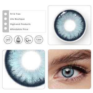 Eyemi Pearlescent Blue Prescription Colored Contact Lenses