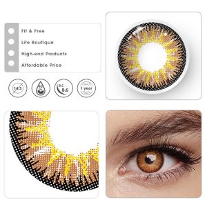 Eyemi Wild Nature Vika Orange Brown Colored Contact Lenses