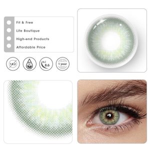 Coloredeye DNA Taylor II Green Prescription Colored Contact Lenses