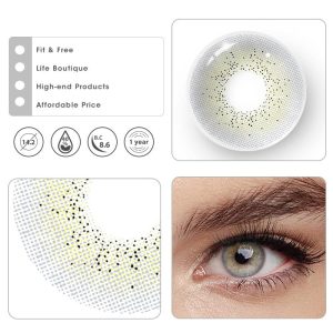 Eyemi Ocean Cyan-Grey Prescription Colored Contact Lenses