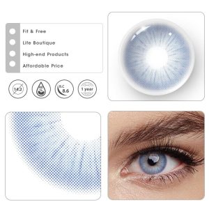Eyemi Rome Times Blue Prescription Colored Contact Lenses