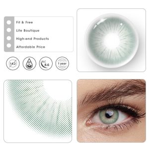 Eyemi Rome Times Green Prescription Colored Contact Lenses