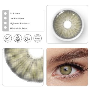 Eyemi New York II Appeal Grey Brown Prescription Colored Contact Lenses