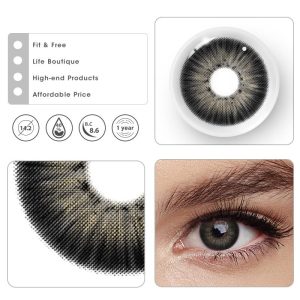 Eyemi New York III Black Prescription Colored Contact Lenses