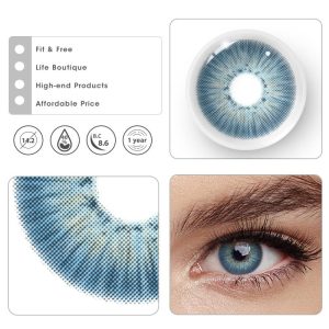 Eyemi New York III Blue Prescription Colored Contact Lenses