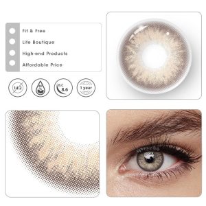 Eyemi Rime Brown Prescription Colored Contact Lenses