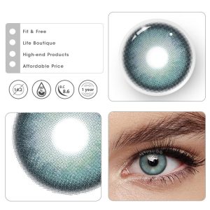 Eyemi Neo Glamour Blue Green Prescription Colored Contact Lenses