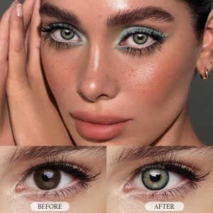 Eyemi Barbie Taylor Green Prescription Colored Contact Lenses